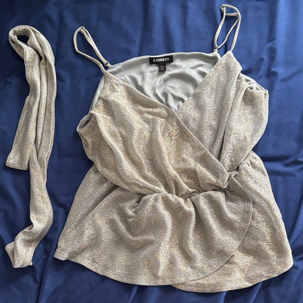Express Shimmering Silver/Gold Camisole